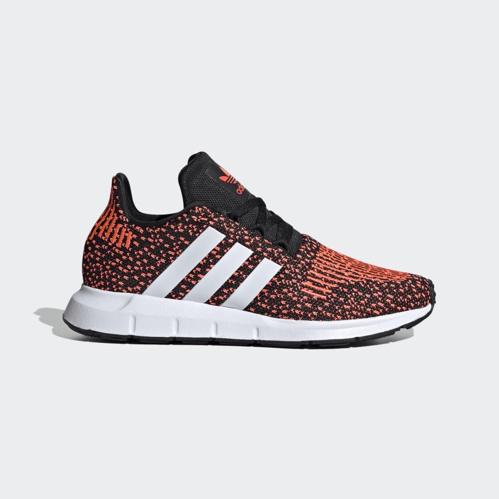 Adidas Boys' Swift Run Originals Shoes Black/White/Coral Ireland EF5939